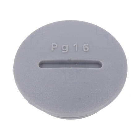 Capac de protecție PG16 poliamidă gri închis 6mm | Electronic-mag.ro | Componente Electronice