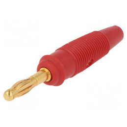 Mufă banană 4mm 32A roșie aurită | Electronic-mag.ro | Componente Electronice