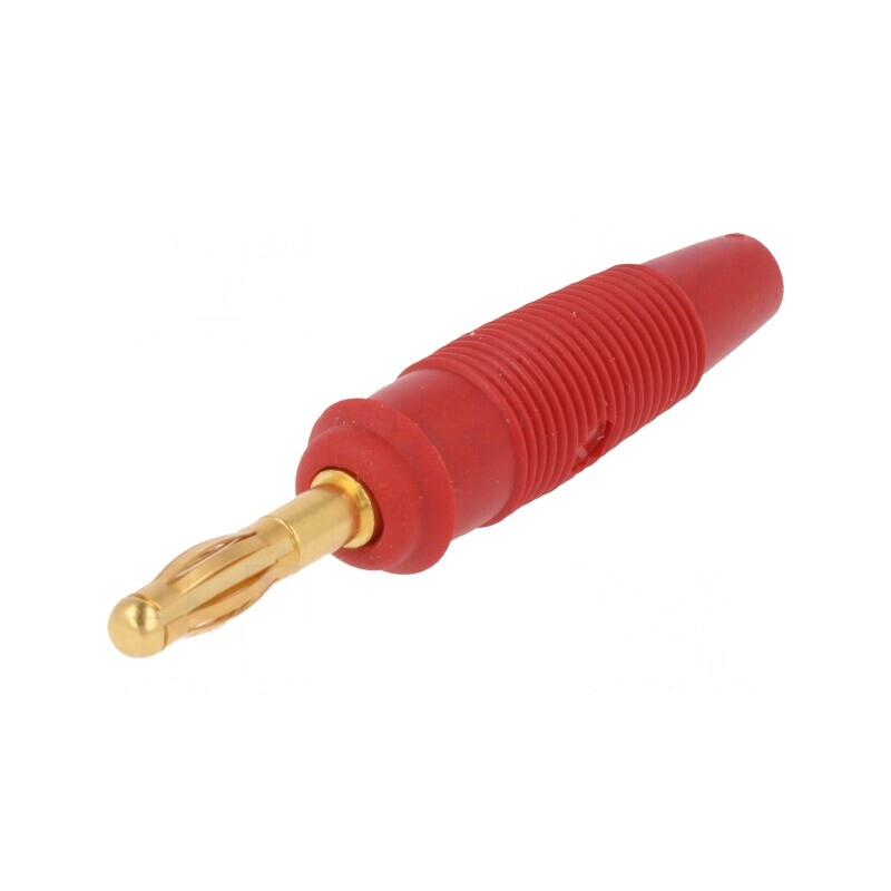 Mufă banană 4mm 32A roșie aurită | Electronic-mag.ro | Componente Electronice
