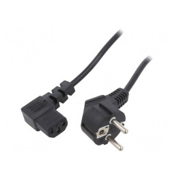Cablu electric PVC negru 1,2m 3x0,75mm2 10A 250V | Electronic-mag.ro | Componente Electronice
