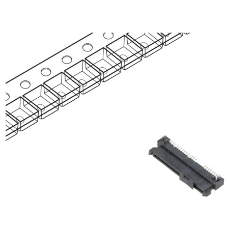 Conector SATA Mamă 22 PIN | Electronic-mag.ro | Componente Electronice