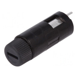 Clemă siguranțe cilindrice 5x20mm 6,3A UL94V-0 | Electronic-mag.ro | Componente Electronice