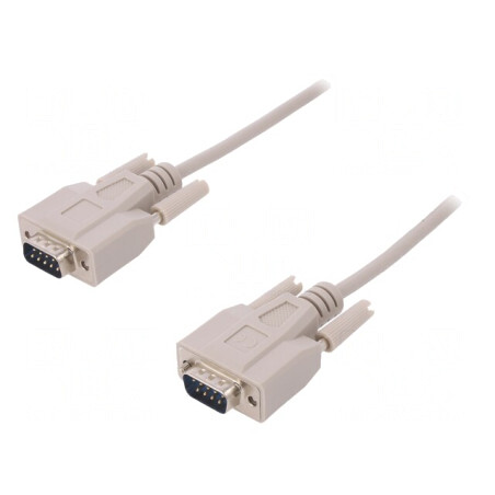Cablu Serial D-Sub 9 pini 2m Bej | Electronic-mag.ro | Componente Electronice