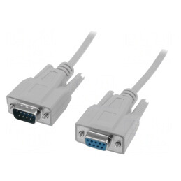 Cablu D-Sub 9 pini 2m Gri | Electronic-mag.ro | Componente Electronice