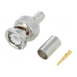Mufă BNC Tată Crimpat Aurit 50Ω | Electronic-mag.ro | Componente Electronice
