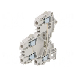 Conector Șine 0,2-4mm2 2 Borne Gri 6mm | Electronic-mag.ro | Componente Electronice