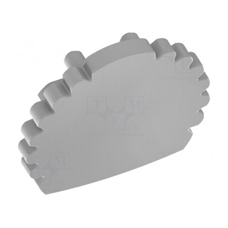 Obturator argintiu pentru profile LED, set 10 bucăți | Electronic-mag.ro | Componente Electronice