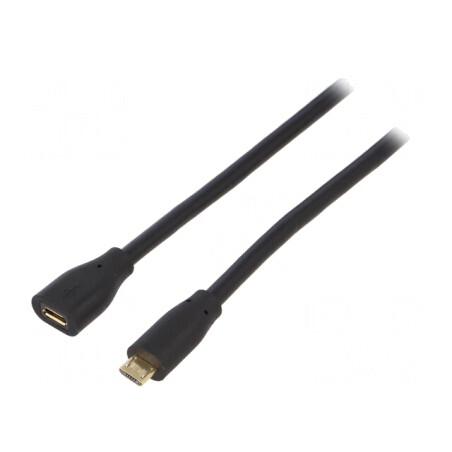 Cablu USB 2.0 Micro USB B 1,5m Negru | Electronic-mag.ro | Componente Electronice