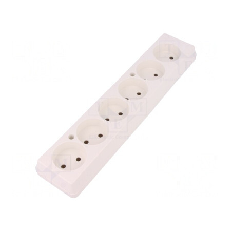 Conector Alimentare AC Mamă Splitter 2P Albă IP20 250V 16A | Electronic-mag.ro | Componente Electronice
