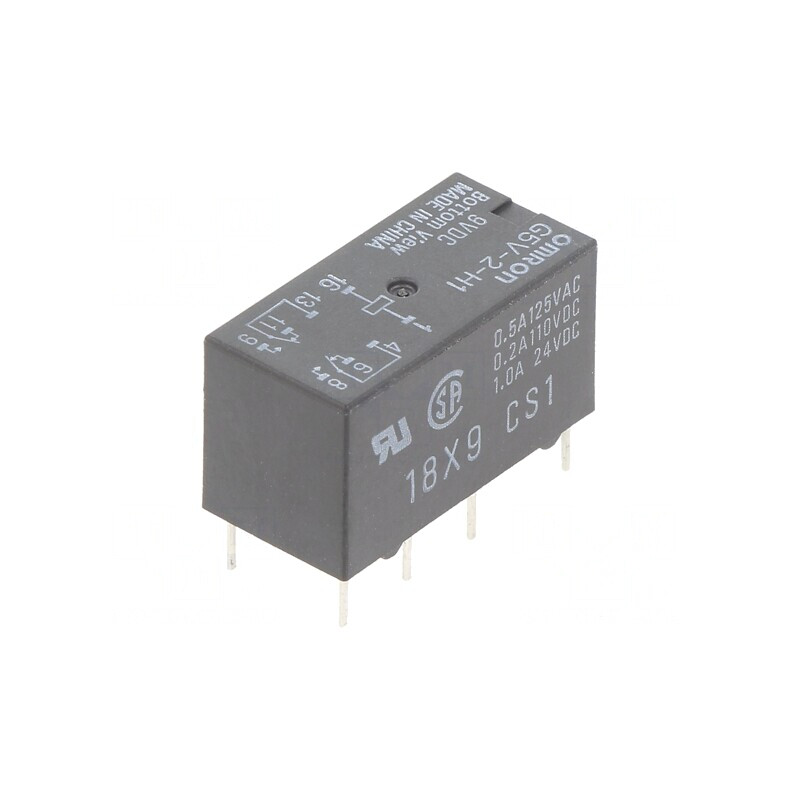 Releu Electromagnetic DPDT 9V DC 2A | Electronic-mag.ro | Componente Electronice