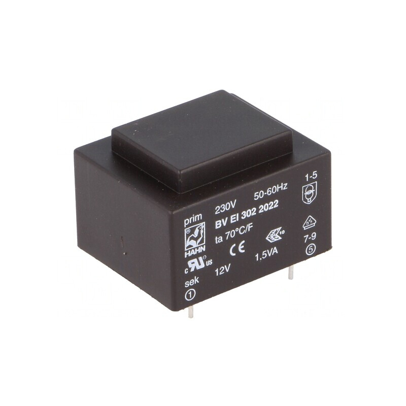 Transformator încapsulat 1,5VA 230VAC 12V 125mA PCB | Electronic-mag.ro | Componente Electronice Transformator încapsulat 1,5VA 230VAC 12V 125mA PCB | Electronic-mag.ro | Componente Electronice