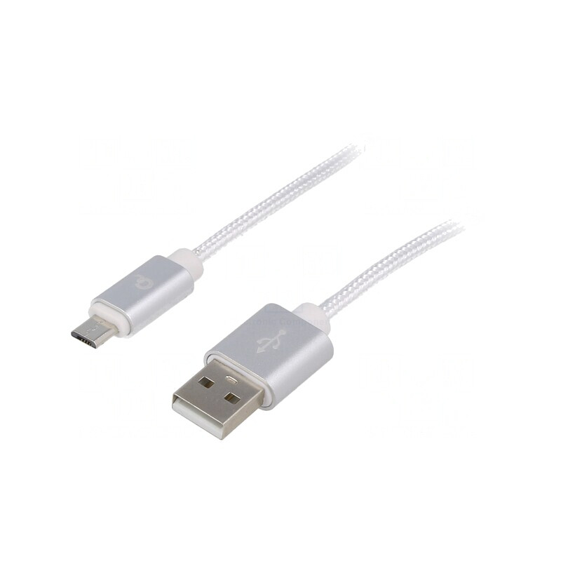 Cablu USB 2.0 A la Micro B Aurit 1.8m Textilă | Electronic-mag.ro | Componente Electronice Cablu USB 2.0 A la Micro B Aurit 1.8m Textilă | Electronic-mag.ro | Componente Electronice