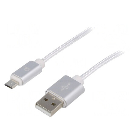 Cablu USB 2.0 A la Micro B Aurit 1.8m Textilă | Electronic-mag.ro | Componente Electronice