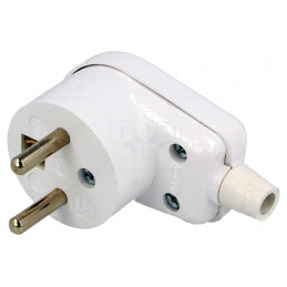 Conector Alimentare AC Tată 230V 16A Alb 2P+PE | Electronic-mag.ro | Componente Electronice