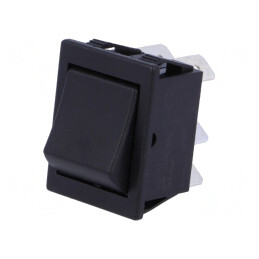 Comutator Rocker DPDT 2 Pozitii ON-(ON) 16A 250V Negru | Electronic-mag.ro | Componente Electronice