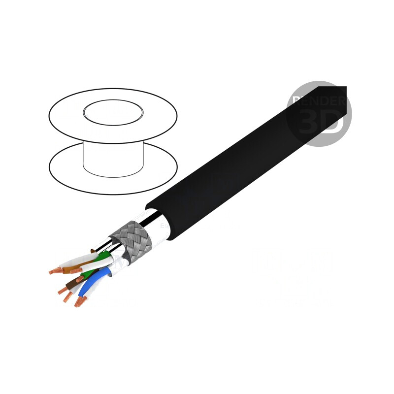 Cablu de Rețea ETHERLINE® LAN 1000 S/FTP 4x2x23AWG Cu PE | Electronic-mag.ro | Componente Electronice Cablu de Rețea ETHERLINE® LAN 1000 S/FTP 4x2x23AWG Cu PE | Electronic-mag.ro | Componente Electronice