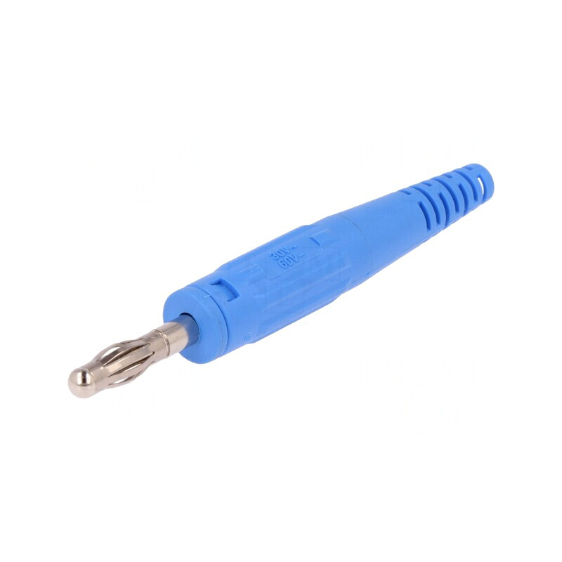 Mufă Banană 4mm 32A Albastră Neizolată | Electronic-mag.ro | Componente Electronice
