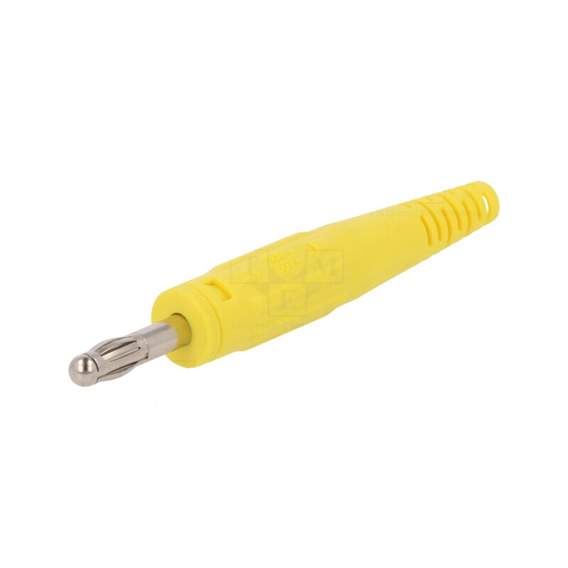 Mufă Banană 4mm Galbenă Neizolată 32A 60V | Electronic-mag.ro | Componente Electronice