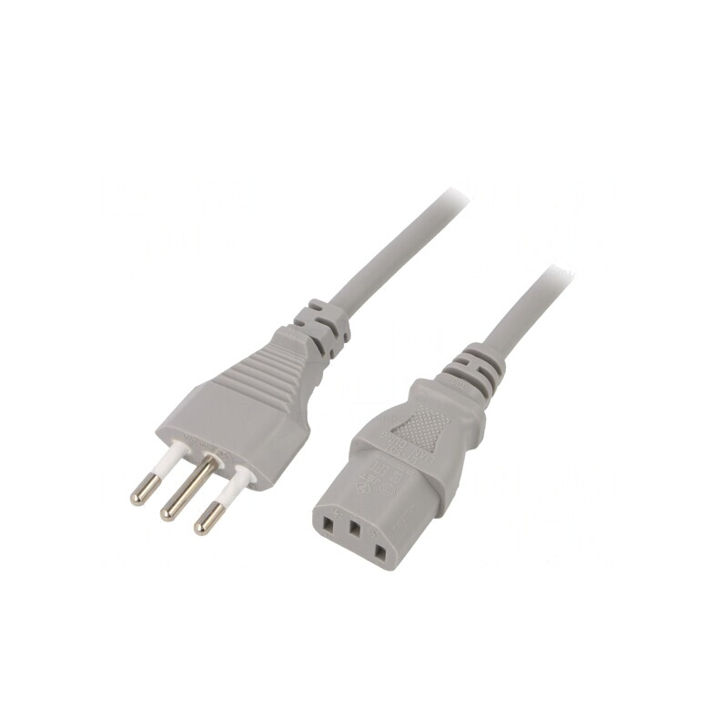 Cablu Alimentare IEC C13 Mamă 1m Gri 10A | Electronic-mag.ro | Componente Electronice