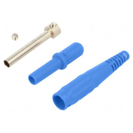 Soclu Banană 4mm 32A 1kV Albastru Cu Izolație | Electronic-mag.ro | Componente Electronice