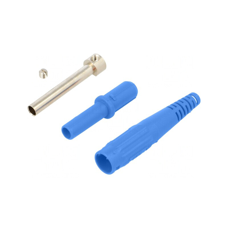 Soclu Banană 4mm 32A 1kV Albastru Cu Izolație | Electronic-mag.ro | Componente Electronice