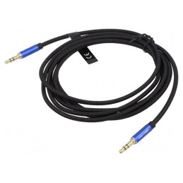 Cablu Audio Jack 3.5mm la USB-C 1m Negru | Electronic-mag.ro | Componente Electronice