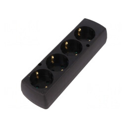 Conector Alimentare AC Mamă Spliter 250VAC 16A Negru | Electronic-mag.ro | Componente Electronice