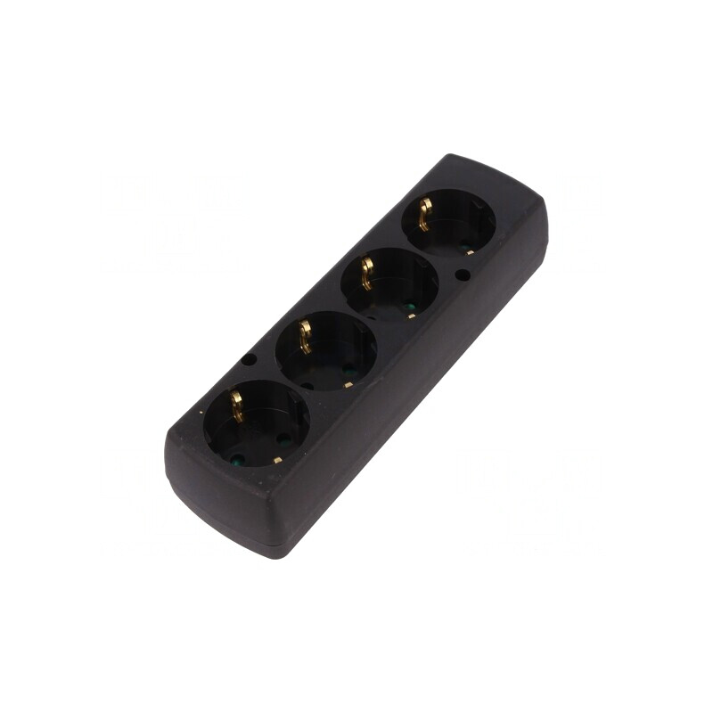 Conector Alimentare AC Mamă Spliter 250VAC 16A Negru | Electronic-mag.ro | Componente Electronice