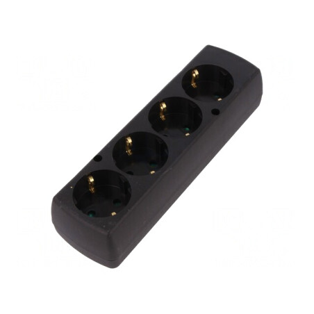 Conector Alimentare AC Mamă Spliter 250VAC 16A Negru | Electronic-mag.ro | Componente Electronice
