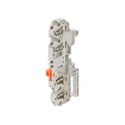 Conector de șine 0,2-2,5mm2 1 pistă 4 borne gri SNK | Electronic-mag.ro | Componente Electronice