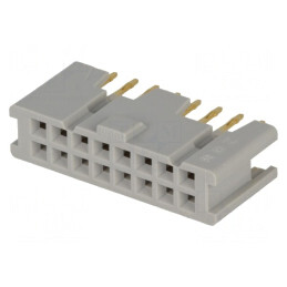 Soclu IDC Mamă 16 Pin THT Aurit 2.54mm | Electronic-mag.ro | Componente Electronice