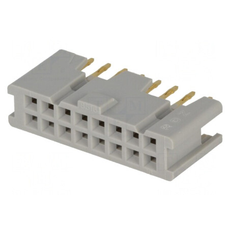 Soclu IDC Mamă 16 Pin THT Aurit 2.54mm | Electronic-mag.ro | Componente Electronice