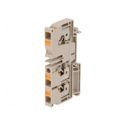 Bornă de Îmbinare cu Arc 6mm2 Piste 1 Borne 3 Bej | Electronic-mag.ro | Componente Electronice