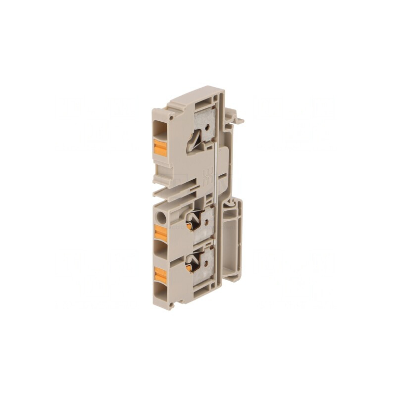 Bornă de Îmbinare cu Arc 6mm2 Piste 1 Borne 3 Bej | Electronic-mag.ro | Componente Electronice
