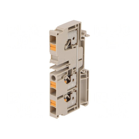 Bornă de Îmbinare cu Arc 6mm2 Piste 1 Borne 3 Bej | Electronic-mag.ro | Componente Electronice
