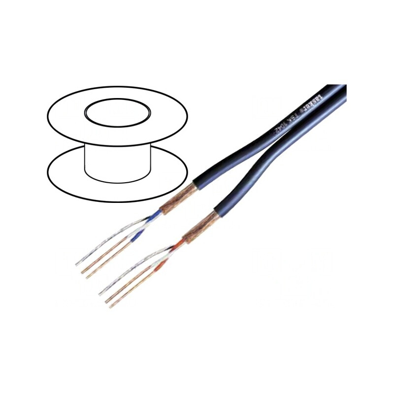 Cablu microfon albastru închis 2x2x0,22mm2 OFC | Electronic-mag.ro | Componente Electronice