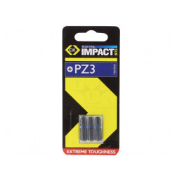 Capăt de şurubelniţă Pozidriv PZ3 25mm 3 buc. | Electronic-mag.ro | Componente Electronice