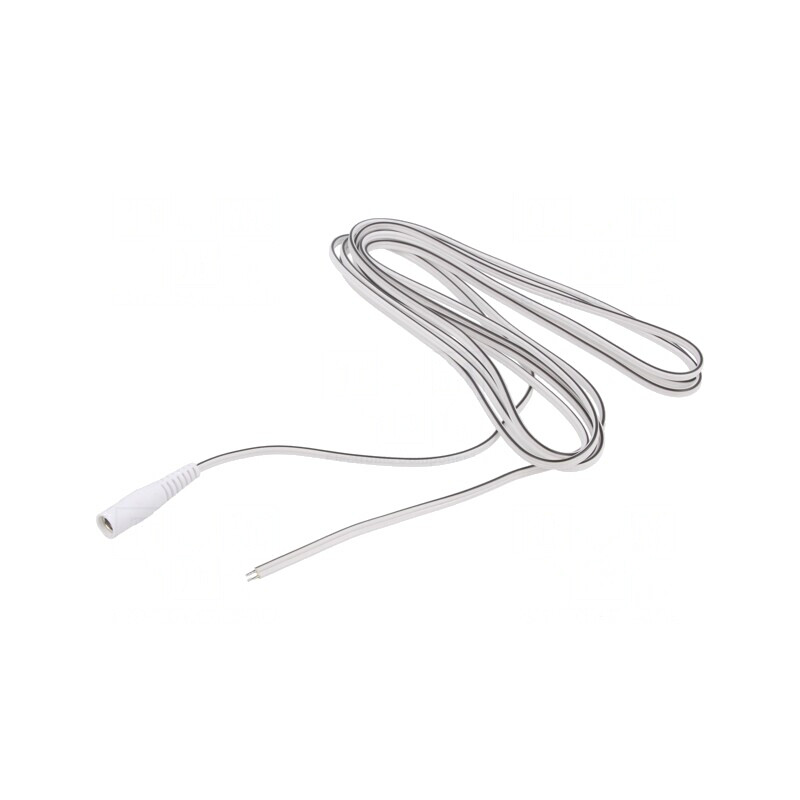 Cablu Alimentare DC Alb 2m 5,5/2,5 2x0,5mm2 | Electronic-mag.ro | Componente Electronice
