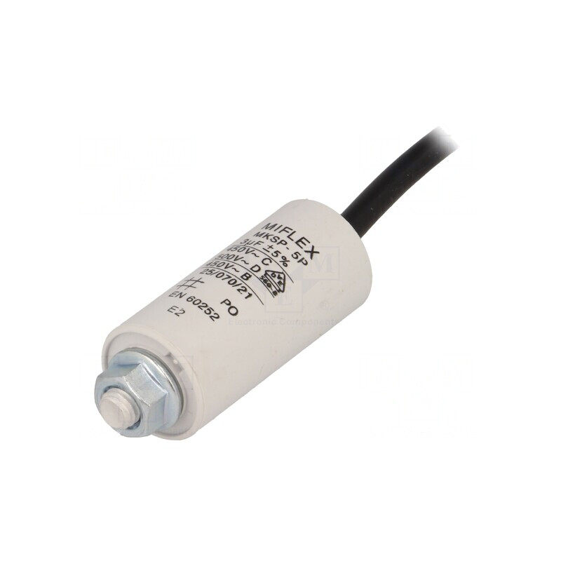 Condensator Motor 3uF 450V Ø25x53mm | Electronic-mag.ro | Componente Electronice