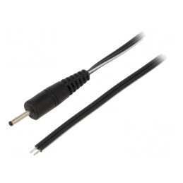 Cablu Alimentare DC 2,35/0,7mm Negru 1,5m | Electronic-mag.ro | Componente Electronice