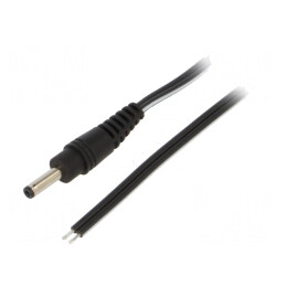 Cablu Alimentare DC Negru 1,5m | Electronic-mag.ro | Componente Electronice