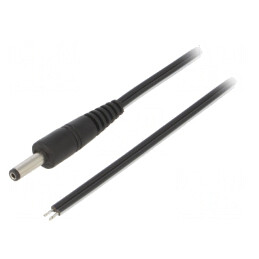 Cablu Alimentare DC 4,0/1,7 Negru 1,5m | Electronic-mag.ro | Componente Electronice