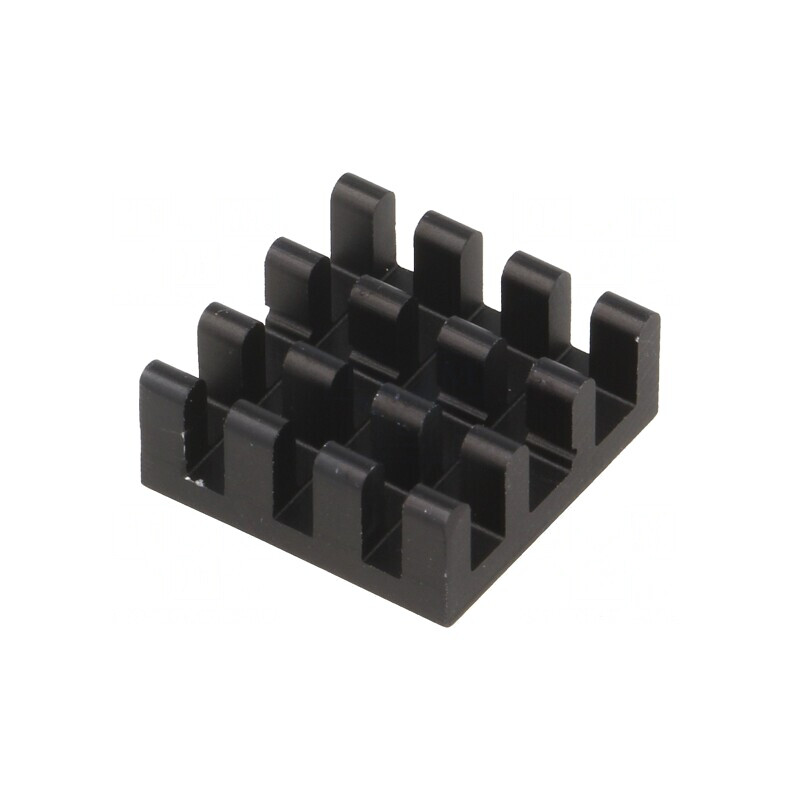 Radiator Aluminiu Negru 15x15x6mm | Electronic-mag.ro | Componente Electronice