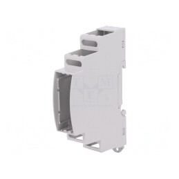 Carcasă pentru șină DIN, gri, 90mm x 18mm x 62mm | Electronic-mag.ro | Componente Electronice