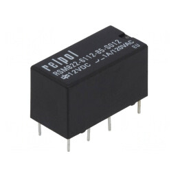 Releu Electromagnetic DPDT 12VDC 2A 1A 120VAC PCB | Electronic-mag.ro | Componente Electronice