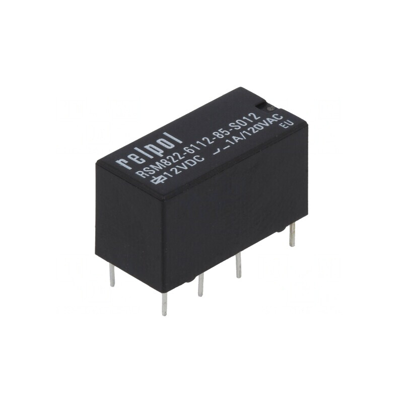 Releu Electromagnetic DPDT 12VDC 2A 1A 120VAC PCB | Electronic-mag.ro | Componente Electronice