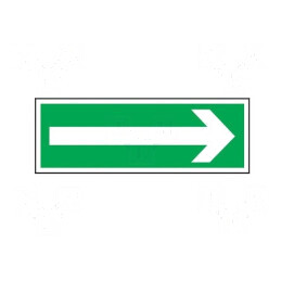 Indicator de evacuare 100x300mm PLA | Electronic-mag.ro | Componente Electronice