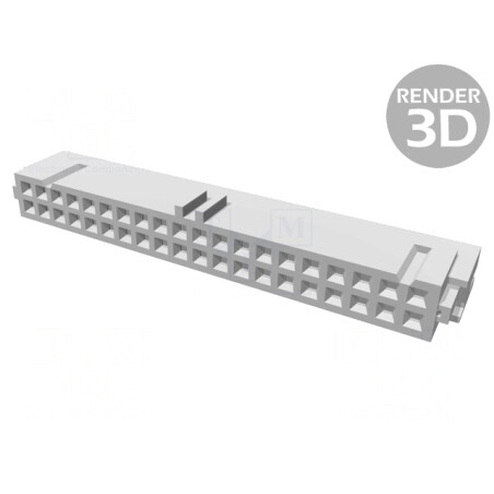 Mufă IDC Mamă 40 Pin pentru Cablu-Bandă 1,27mm Aurit Gri | Electronic-mag.ro | Componente Electronice