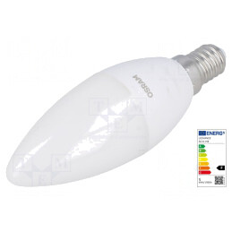 Lampă LED E14 5,7W Alb Cald 2700K 470lm | Electronic-mag.ro | Componente Electronice