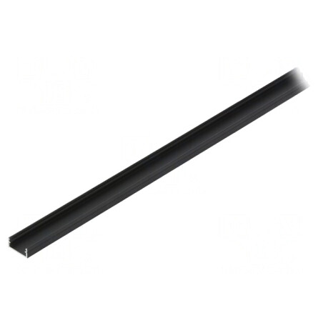 Profil aluminiu anodizat negru 1m pentru module LED | Electronic-mag.ro | Componente Electronice